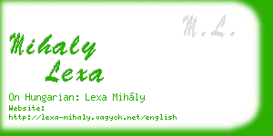 mihaly lexa business card